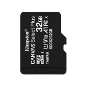 Card Micro SDHC Kingston 32GB Canvas Select Plus 100R A1 C10 + Adapter