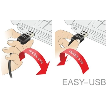 DELOCK Cable EASY-USB 2.0-A male -> USB 2.0-B male 1 m