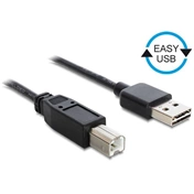 DELOCK Cable EASY-USB 2.0-A male -> USB 2.0-B male 1 m