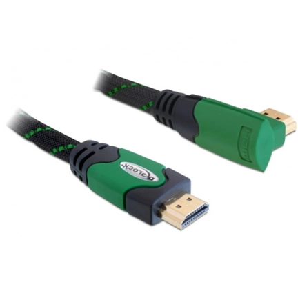 DELOCK Cable High Speed HDMI with Ethernet male/male angled 1m (82951)