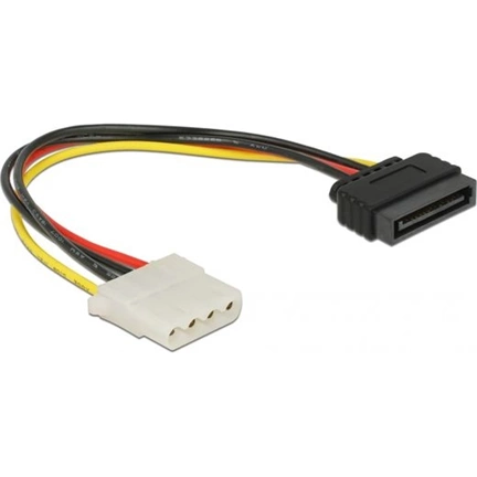 DELOCK Cable SATA 15pin apa > 4pin anya tápkábel - 0,2m (60136)