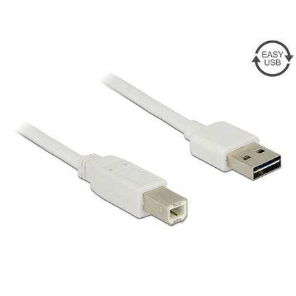 Delock Easy-USB -> USB 2.0 B M/M adatkábel 5m fehér