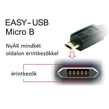 Delock Kábel, EASY-USB 2.0-s A-típusú csat. > EASY-USB 2.0-s Micro-B típusú csat.ívelt 0,5 m, fekete