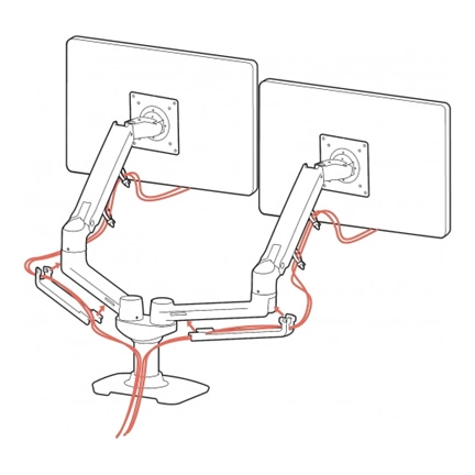 ERGOTRON LX Desk Dual Direct Arm (matte black)