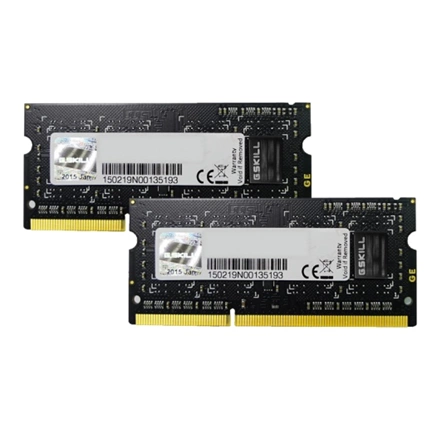 G.SKILL Standard DDR3 SO-DIMM 1600MHz CL11 16GB Kit2 (2x8GB) Black