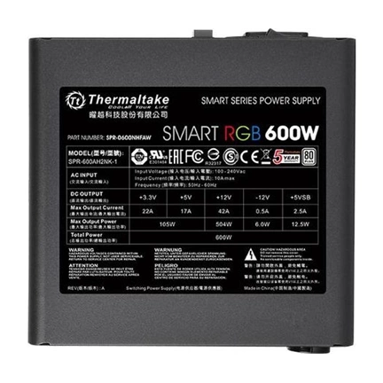 TÁP THERMALTAKE PSU 600W Smart RGB