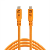 TetherPro Optima 10G USB-C, 1.8m, Straight to Straight (narancs)