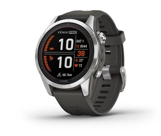 Garmin Fenix 7S Pro Solar ezüst, grafitszürke szíj