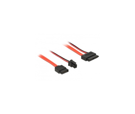 Delock SATA-III + 4pin P4 > Slim SATA 13pin 0,3m