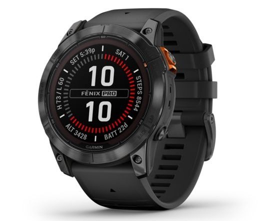 Garmin Fenix 7X Pro Solar szürke, fekete szíjjal