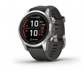 Garmin Fenix 7S Pro Solar ezüst, grafitszürke szíj