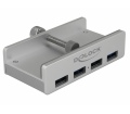 Delock 4 portos USB 3.0 külső hub rögzítőcsavarral